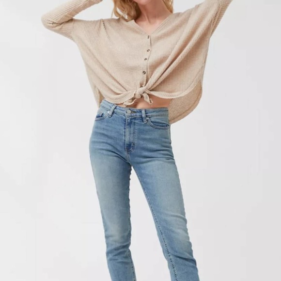 UO Out From Under Jojo Thermal Button-Front Top - Picture 10 of 15